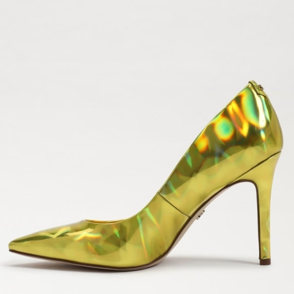 Sam Edelman Holographic Yellow Gold Pump Pointed Toe Heels - Brand new! - Picture 4 of 12